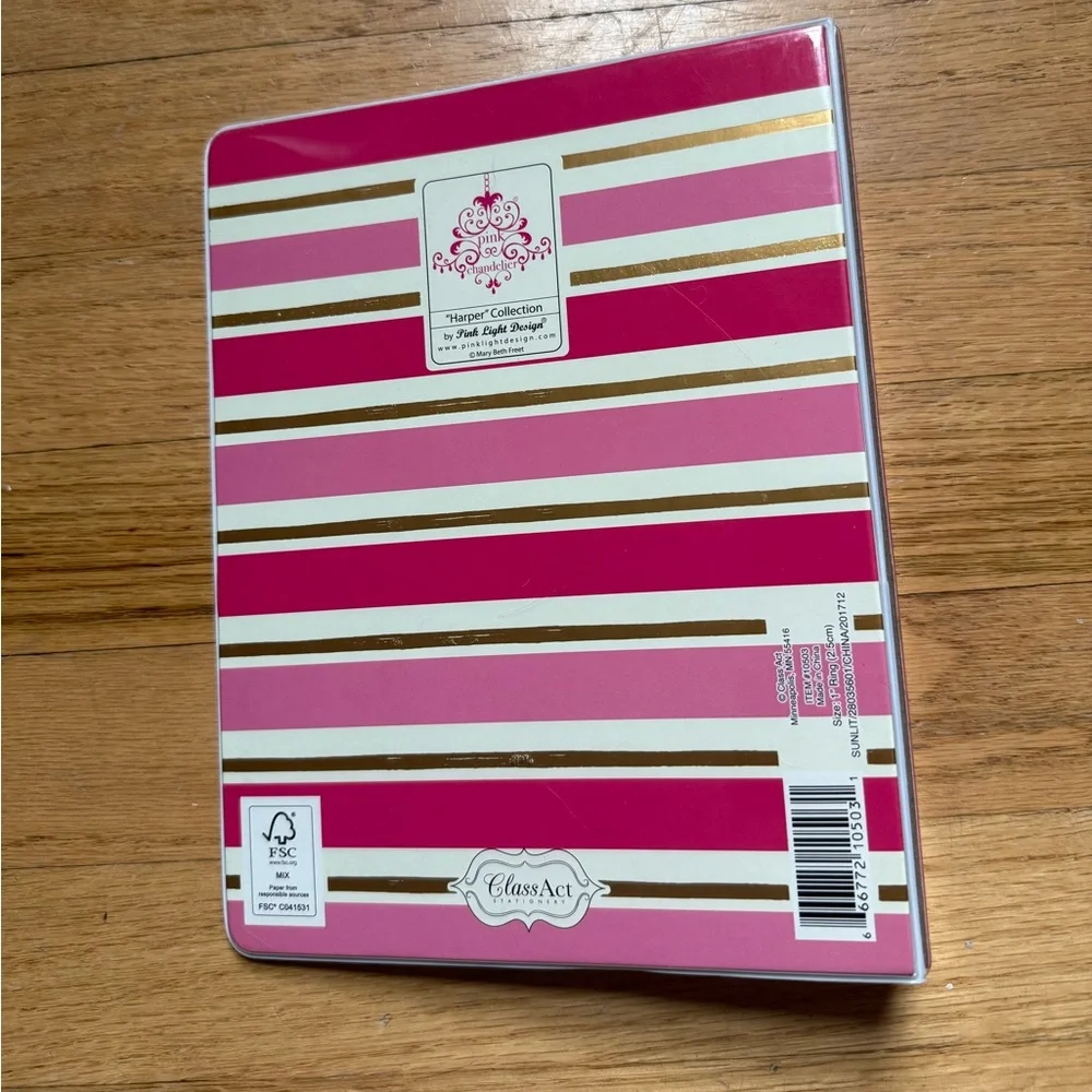 Pink and Gold Office Binders & Folders